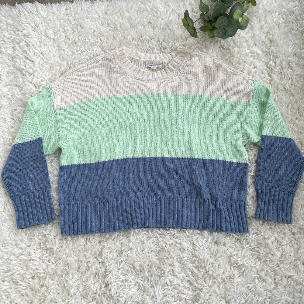 American Eagle color block knitted‎ sweater